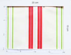 画像4: 「J即納/F在庫」はぎれ70×50：ストライプ・テイル（色番03 ホワイトベース赤・グリーン） (4)